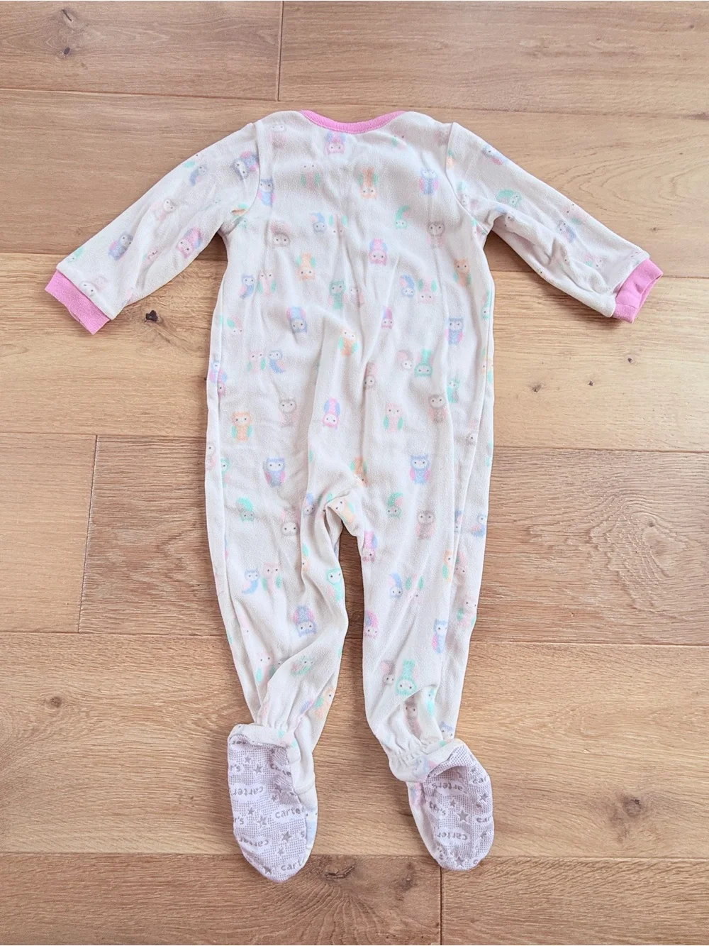Carter's Baby Girls Owl Footed Footie One-Piece pajamas sleeper size 18 months